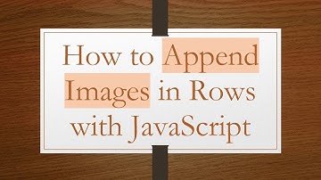 How to Append Images in Rows with JavaScript