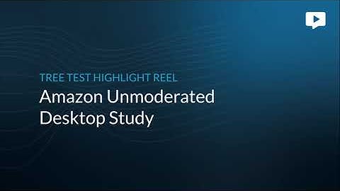 Hoogtepunten van de Tree Test - Ongemodereerde desktopstudie van Amazon