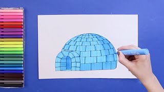 How to draw an igloo