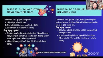 17 : 20 BÍ KÍP ỨNG DỤNG SỨC MẠNH TIỀM THỨC P2