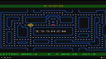 Typo Man typo2 PACMAN PAC MAN WITH TYPING ATARI 8BIT XL XE 400 600 800