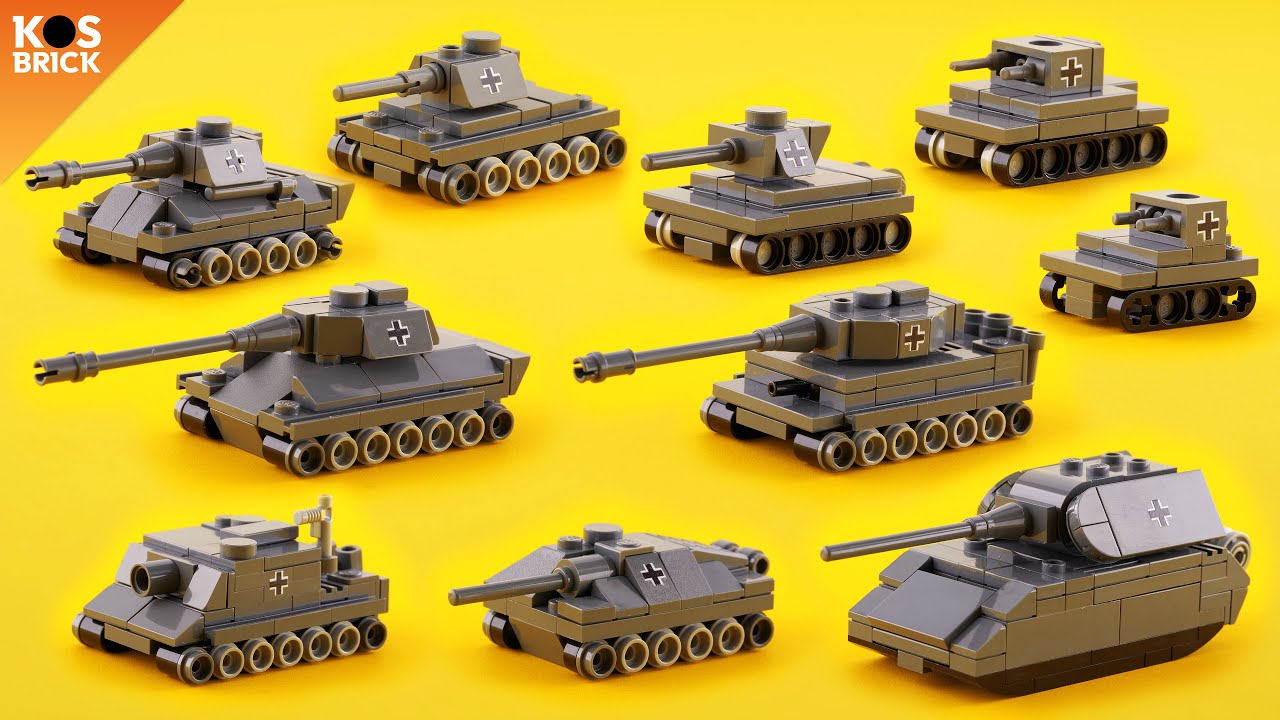 Lego WW2 German Tank Mini Vehicles (Tutorial) 