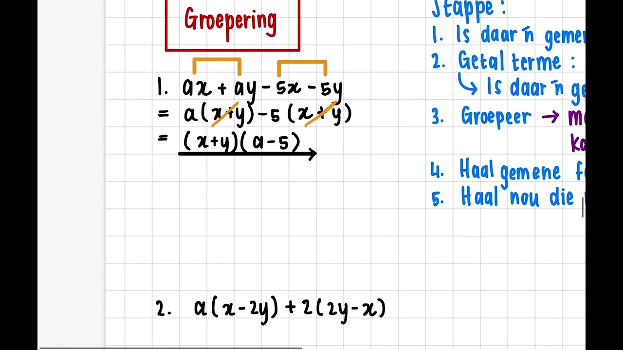 Gr. 10 - Faktorisering (Groepering)
