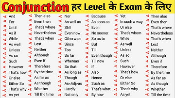 सभी CONJUNCTION एक ही वीडियो में। english grammar | All Conjunctions in Grammar