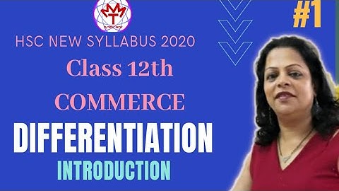 Differentiation.Class12th Commerce New Syllabus 2020. Introduction to Differentiation.Krupa Vaidya