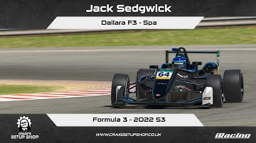 iRacing - 22S3 - Dallara F3 - Formula 3 - Spa - Jak