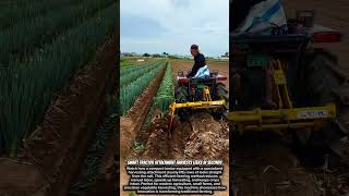 Smart Tractor Attachment Harvests Leeks in Seconds #satisfying #FarmingTechnology