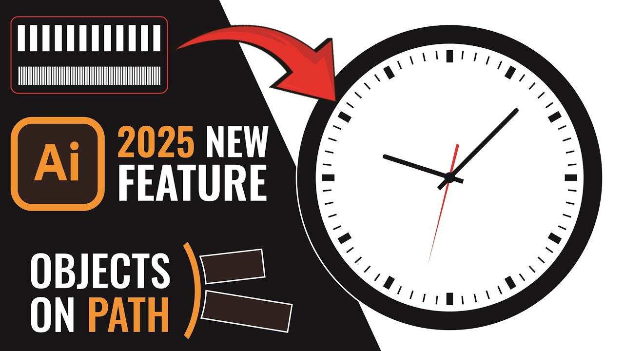 Adobe Illustrator CC 2025 NEW Feature - Objects on Path - YouTube