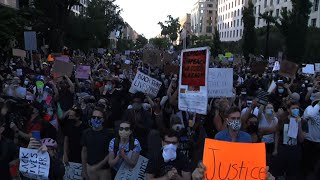 Protest near White House stays calm after curfew