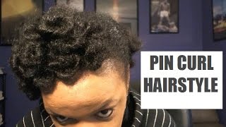 Hairstyles For Thinning Natural Fine Black Hair | Twist Pin Up Curls Protective Style