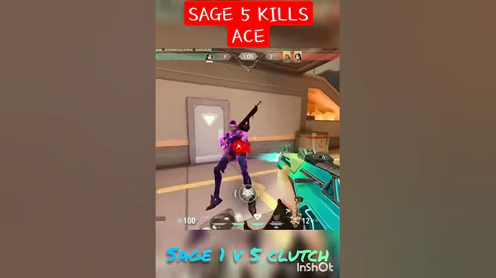 BATTLE SAGE GETS 5 KILLS ACE || 1V5 CLUTCH || VALORANT SHORTS ❤️💕