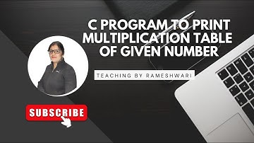 C Program to Generate Multiplication Table of a Given Number