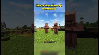 Girls vs boys minecraft moments 😂