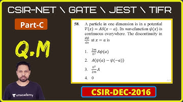 DEC 2016 CSIR-NET | Part-C | Q.NO 58| Quantum Mechanics |POTENTIAL G