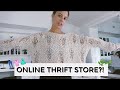 ONLINE THRIFT STORE TRY ON, NAILS, & GARDEN VLOG