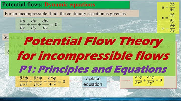 Potential flow theory for incompressible flows, Part 1: principles and equations