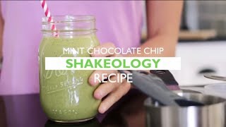 Mint chocolate chip shakeology shake