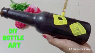 Easy Bottle Painting | DIY Bottle Art  || Bottle art