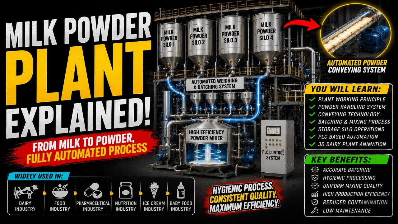 How Dairy Powder Mixing Systems Work – 3D animation by Prolific 3D Tech