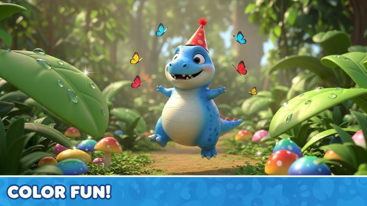 Row Row Your Dinosaur | Fun Dinosaur Kids Song | Toddler Sing Along