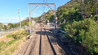 Cab View On A 6,000t Grain Train Along The South Coast Line (Sydney To Thirroul) - 4K