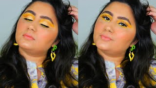 Summer Sunshine Yellow Eyeshadow Tutorial l ThursdayLooks l July 2020 l Sharo Khan