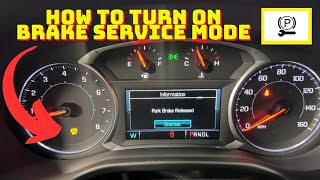 Chevy/GMC Brake Service Mode For Electronic Park Brakes 20192022  (With out Scanner)