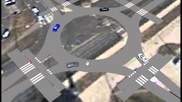 Traffic flow simulation - Single roundabout