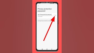 How to on privacy protection password on Redmi | Privacy Password Enable 2025 #shorts