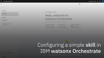Configure a simple Skill in IBM watsonx Orchestrate