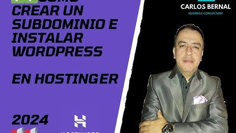 ✅✅Cómo crear un subdominio e Instalar Wordpress en HOSTINGER 2024 !! 😎😎