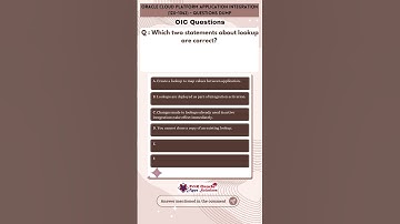 24. Oracle Cloud Platform Application Integration Questions | 1Z0-1042 Questions Dump | OIC question