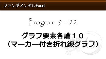 ファンダメンタルExcel 9-22 グラフ要素各論１０（マーカー付き折れ線グラフ）【わえなび】（ファンダメンタルExcel Program9 グラフの基礎）