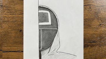 Easy squid game drawing | How to draw squid game guard step-by-step