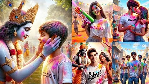 Happy Holi Ai Photo Editing 2024 | Holi Ka Photo Kaise Banaye | Bing Image Creator