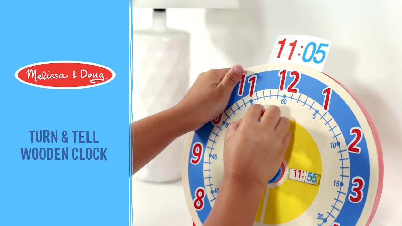 Melissa & Doug Turn & Tell Wooden Clock