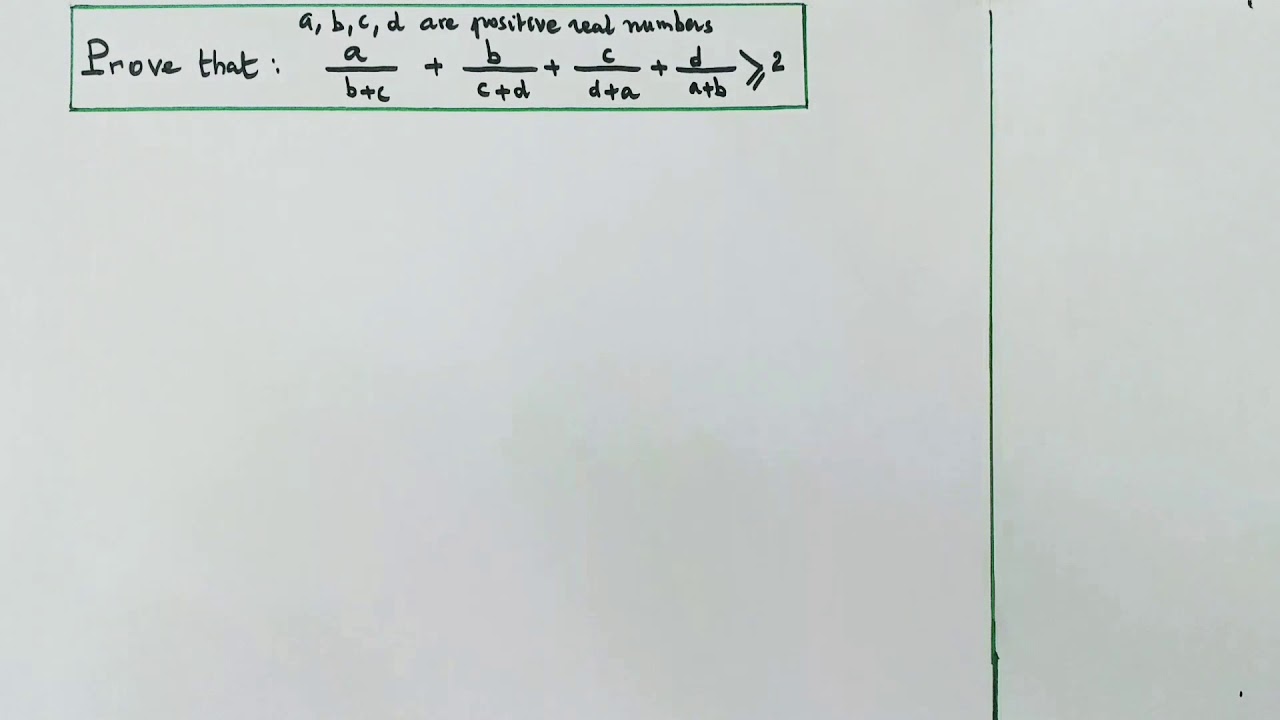 Titu's inequality part 1 . متفاوتة من اولمبياد الرياضيات 1-2باك ع ر ...