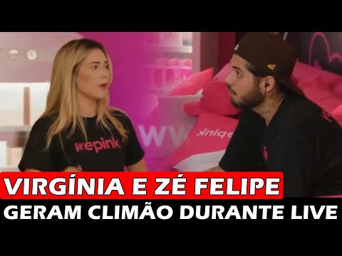 Climão! Virgínia Fonseca e Zé Felipe se desentendem no meio da live Wepink