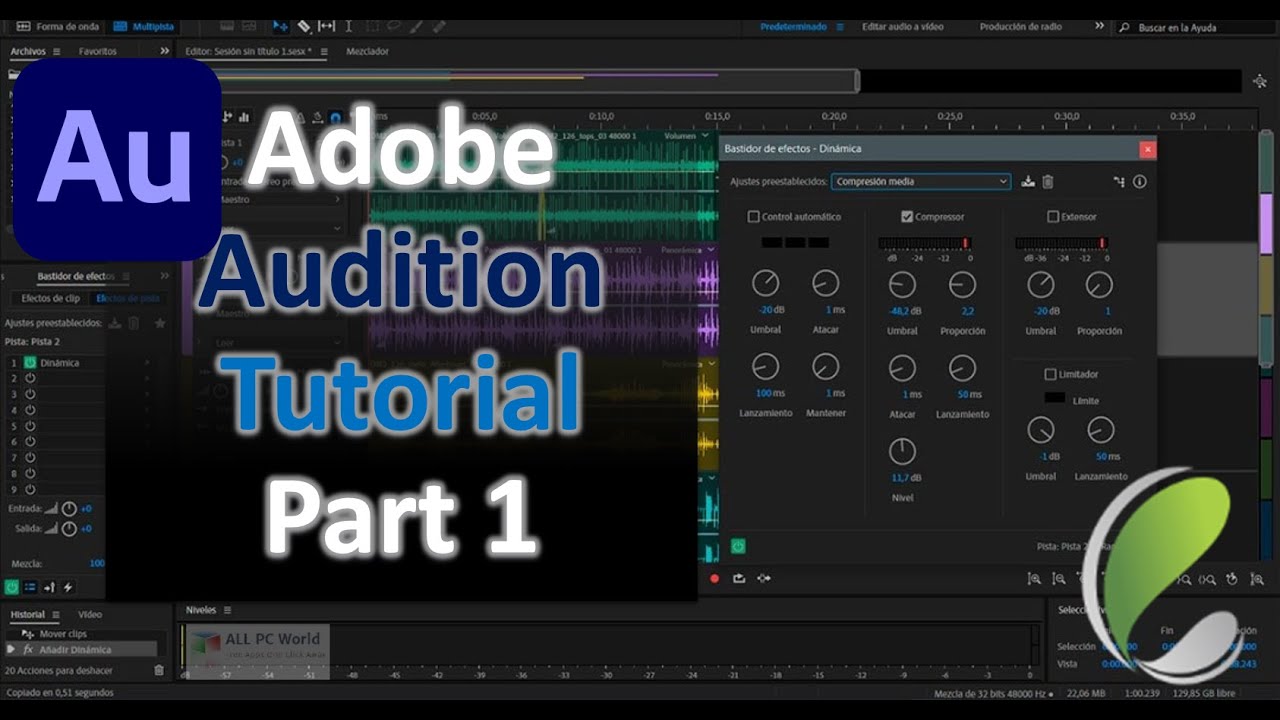 Adobe Audition Tutorial Part 1 - YouTube