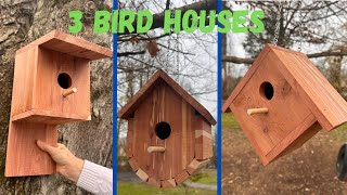 How To Build 3 EASY Bird Houses!