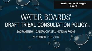 Staff Workshop to present Tribal Consultation Policy