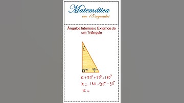 Ângulos Internos e Externos de um Triângulo #matemática #matemáticafundamental #mathematics