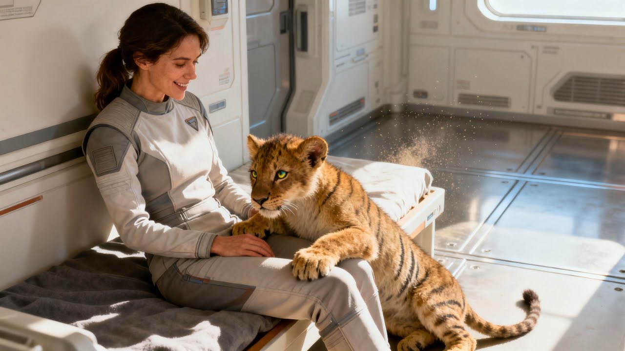 Predator Cub Tried To Climb Onto Her Lap— She Sighed, “You’re Heavy,” and It Lay Beside Her Instead