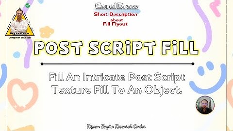 Postscript Fill in CorelDraw | Postscript Fill used in English | Tools in CorelDraw