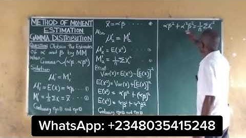 Method of Moments Gamma Distribution #methodofmoments @content-academy