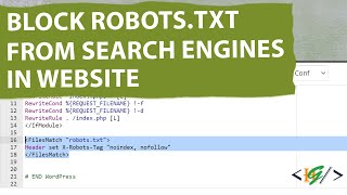 How to Block Robots.txt File to Show on Search Results using .htaccess in Website | WordPress | PHP