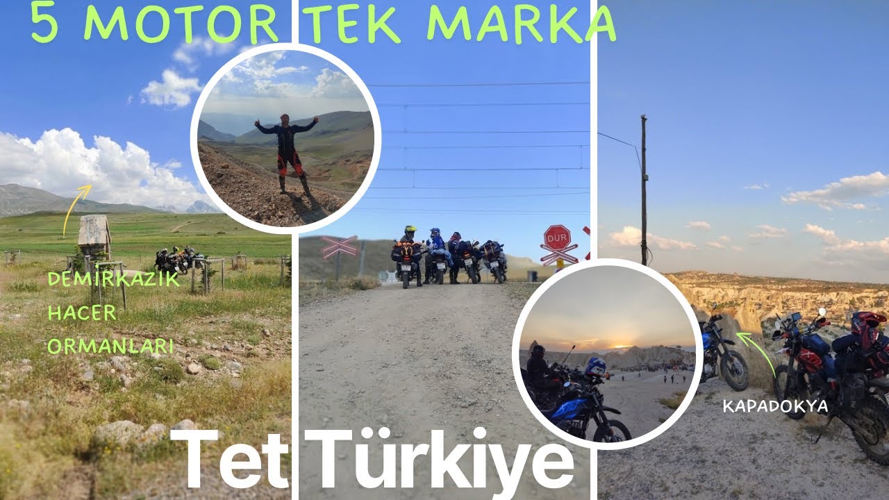 #TET TÜRKİYE  KAPADOKYA ÜZERİNDEN DEMİRKAZIK HECER ORMANLARINA\ 5 MOTOR TEK MARKA...🏍🏍🏍