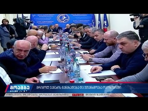 გრიგოლ ვაშაძის განცხადება და უთანხმოება ოპოზიციაში