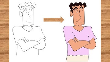 How To Draw Nohara Hiroshi Step By Step / Shinchan / Tamanna