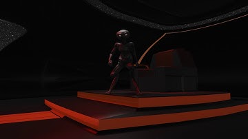 Alien on a spaceship . Blender Beginner Video.